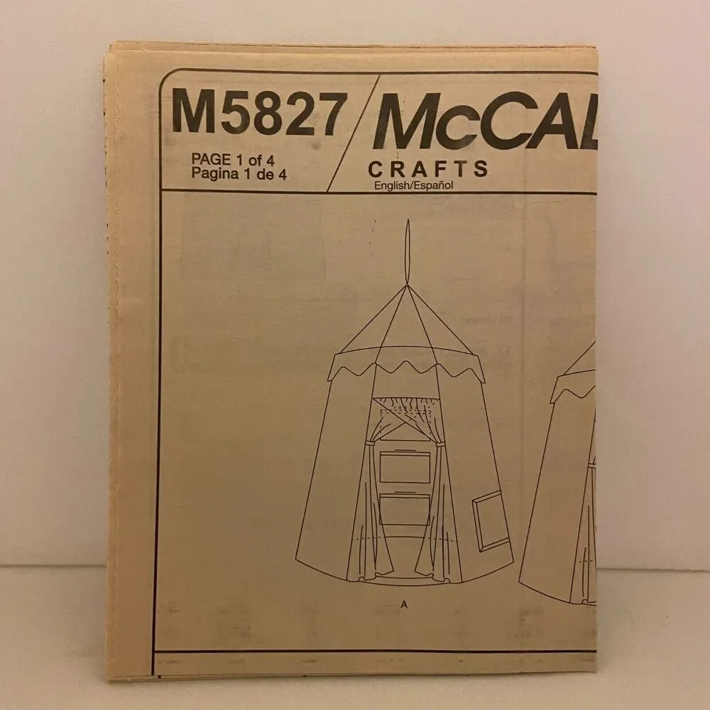 #M5827 McCalls Crafts Play Canopy Sewing Pattern